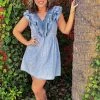 143 Story - IDM7979 - 53122 Tie Breaker Denim Dress