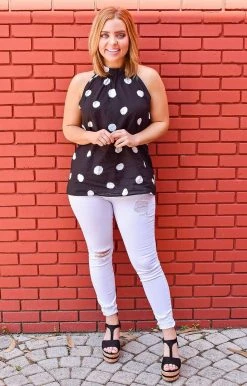 Vision - T6065PP - 31521 Graceful Moments Print Top - Black/White TOPS