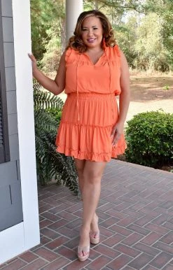 Adrienne - 2486S - 2322 DRESSES Making Magic Dress - Orange