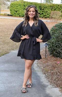 Andree - D10053-PP - 22022 Sweet Nothings Dress - Black DRESSES