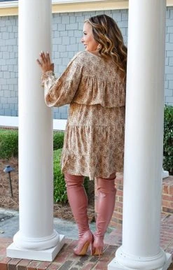 Cozy Casual - YD1230C - 112521 Country Roads Floral Dress - Cream DRESSES