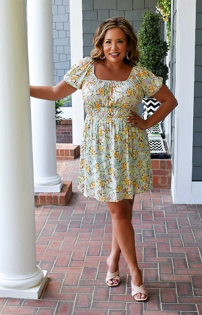 143 Story - DM7722A - 6922 Casual Dresses No Looking Back Floral Dress - Blue/Multi