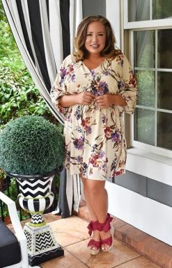 Andree - 7-397-3 - 11121 DRESSES If Tomorrow Never Comes Floral Dress - Cream