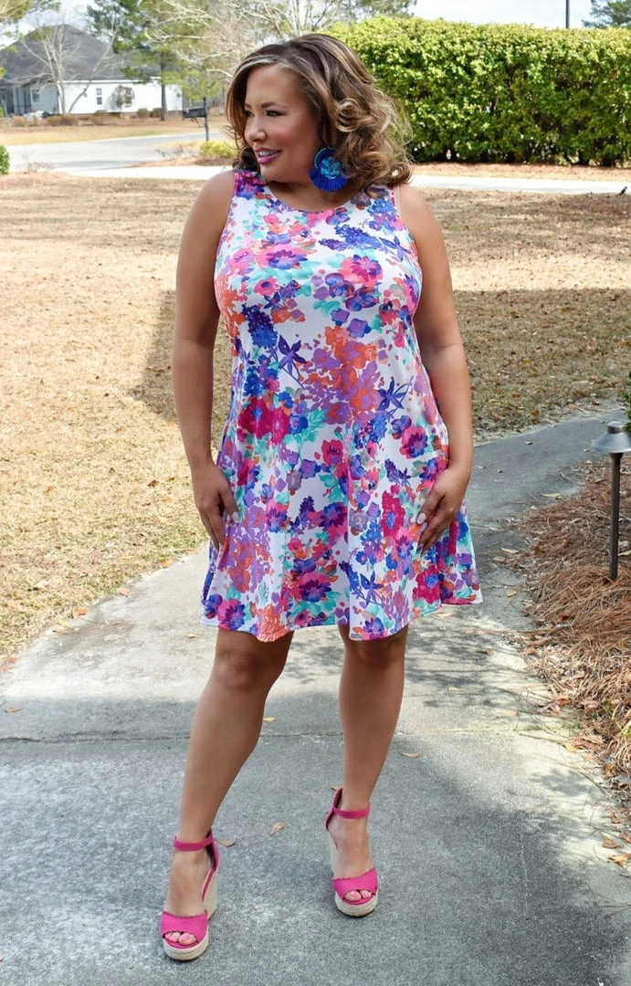 Heimish - BL-SD1005-35 - 2322 Blissful Beauty Floral Dress - Ivory/Multi