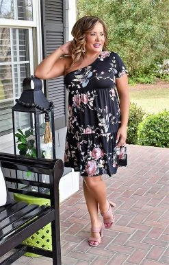 Heimish - BL-SD1313S - 32722 On Arrival Floral Dress - Black DRESSES