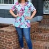 Heimish - ST175-18 - 62322 TOPS Good Times Floral Top - Mint