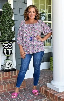 Staccato - 18546B-PP - 62522 TOPS Take You There Floral Top - Multi