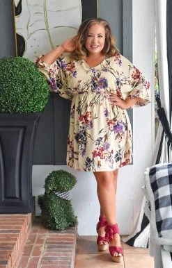 Andree - 7-397-3 - 11121 DRESSES If Tomorrow Never Comes Floral Dress - Cream