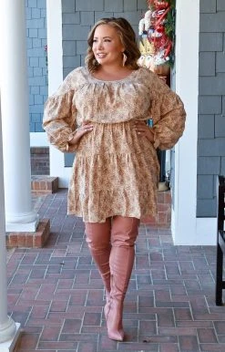 Cozy Casual - YD1230C - 112521 Country Roads Floral Dress - Cream DRESSES