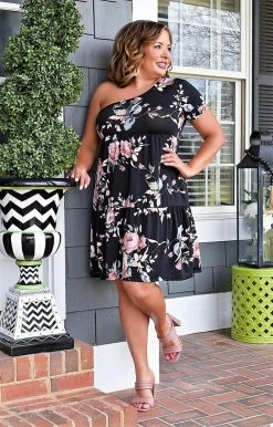 Heimish - BL-SD1313S - 32722 On Arrival Floral Dress - Black DRESSES