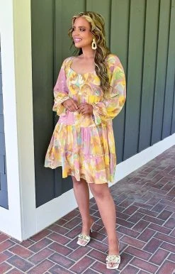 Flying Tomato - ID18619-PP - 42922 Always Classy Print Dress - Multi