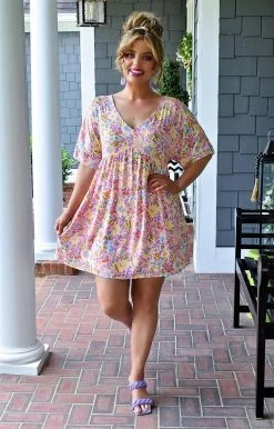 Andree - 8743-15 - 5922 DRESSES Awaiting Answers Print Dress - Multi