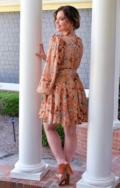 Flying Tomato - ID18498-PP - 101721 DRESSES Hopeful Romantic Floral Dress - Taupe