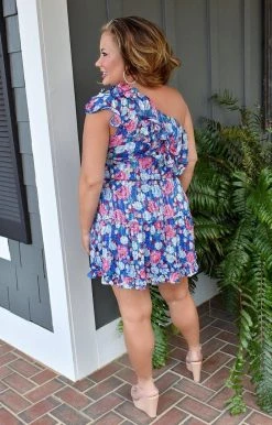 TCEC - CD02054 - 12822 DRESSES All To Yourself Floral Dress - Blue/Multi