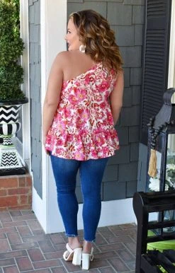 Staccato - 18612A-PP - 22622 Great Days Ahead Floral Top - Red/Pink