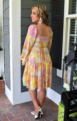 Flying Tomato - ID18619-PP - 42922 Always Classy Print Dress - Multi