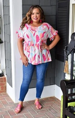 Andree - 15007-3 - 31622 Leave It To Me Print Top - Multi TOPS