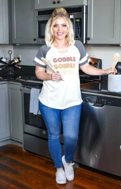 Southern Grace - 4929GGG - 92820 Gobble Gobble Gobble Top Graphic Tees