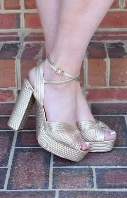 KB Shoes - OPHELIA-301 - 111921 Deserves A Moment Heels - Gold