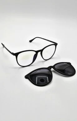 Quay - QU-000680-BLK/SMK - 92820 Quay Australia - Great Escape Clip On Black Sunglasses Accessories