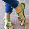 Impexsa Corp - RING-5 - 42322 Comes With Time Sandal - Green SHOES