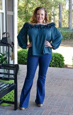 ODDI - IT14508 - 11922 TOPS Feeling Sassy Top - Hunter Green