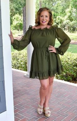 Heimish - HD1121 - 5522 Totally Worth It Dress - Olive DRESSES