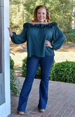 ODDI - IT14508 - 11922 TOPS Feeling Sassy Top - Hunter Green