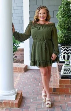 Heimish - HD1121 - 5522 Totally Worth It Dress - Olive DRESSES