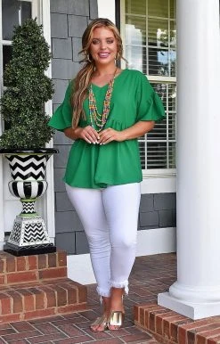 Lime N Chili - MO9076D - 6322 TOPS One Way Trip Top - Kelly Green