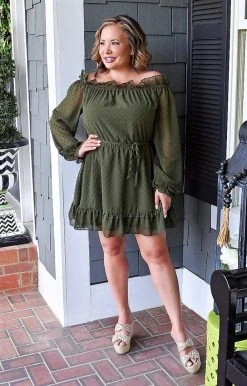 Heimish - HD1121 - 5522 Totally Worth It Dress - Olive DRESSES