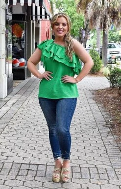 First Love - T11727 - 52422 You Have My Heart Top - Kelly Green