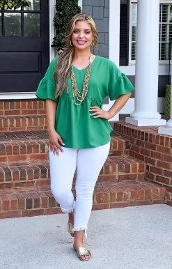 Lime N Chili - MO9076D - 6322 TOPS One Way Trip Top - Kelly Green