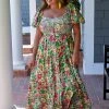 First Love - ID125 - 72122 DRESSES Destination Unknown Floral Maxi Dress - Green