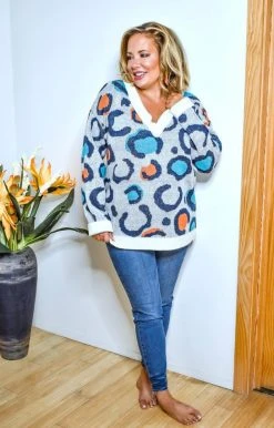 Andree - P17436-PP - 102020 Sweaters Do What I Want Leopard Print Sweater