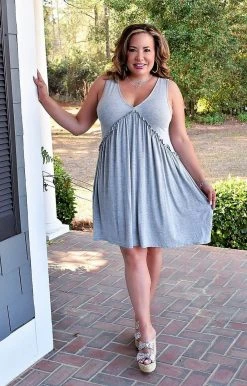 Heimish - BL-SD1062S - 22722 Just So Sweet Dress - Heather Gray