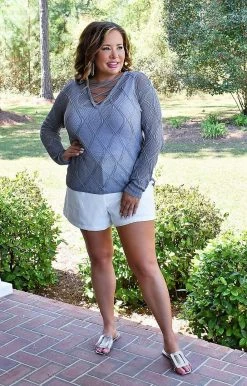 143 Story - ITM8160-PP - 4222 Weekend In Malibu Top - Gray