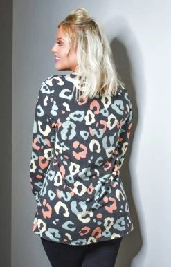 Heimish - BL-ST1447-83 - 91820 Wildly Yours Leopard Print Pullover - Black/Multi