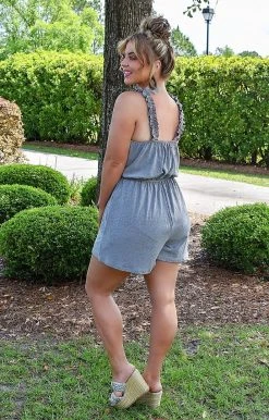 HeySon - HB9073PD - 5622 BOTTOMS Admired By You Romper - Gray