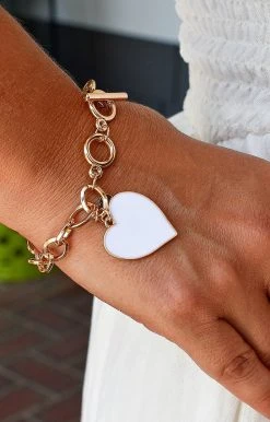 What's Hot - QB2236GDWH - 62922 Your Heart & Soul Bracelet - White
