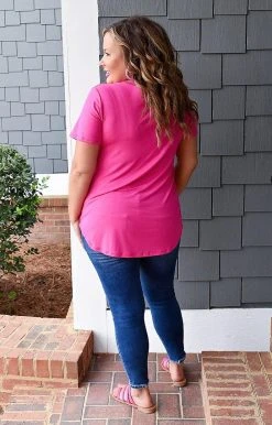 Heimish - BL-ST1644S - 32822 Back For You Top - Fuchsia TOPS