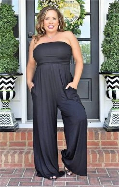 Heimish - SP1121-10 - 43022 So Sophisticated Jumpsuit - Black BOTTOMS