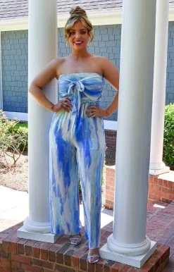 Main Strip - CR71120 - 51322 I'm A Heartbreaker Tie Dye Jumpsuit