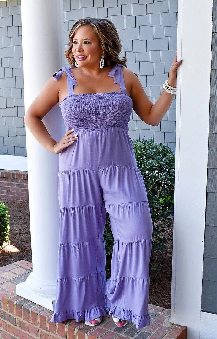 Heimish - BL-WP1025V - 32322 BOTTOMS Sweet Summer Jumpsuit - Lavender