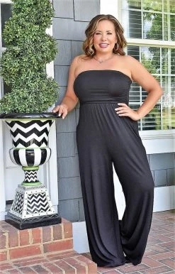 Heimish - SP1121-10 - 43022 So Sophisticated Jumpsuit - Black BOTTOMS
