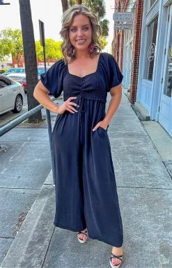 143 Story - IRM8110-PP - 53122 BOTTOMS Feels Like Fun Jumpsuit - Black