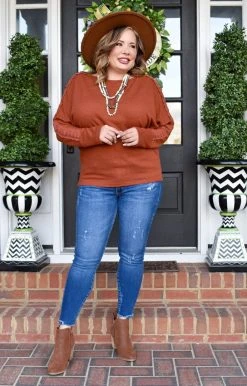 143 Story - TB2006-PP - 11322 TOPS Can't Forget You Top - Burnt Orange