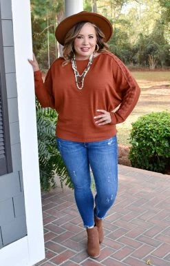 143 Story - TB2006-PP - 11322 TOPS Can't Forget You Top - Burnt Orange