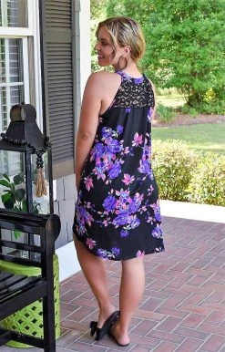 Heimish - ED6504-12 - 61422 Get On Board Floral Dress - Black