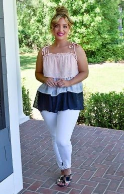 Davi & Dani - JT14242PER - 51322 TOPS Always My Best Colorblock Top